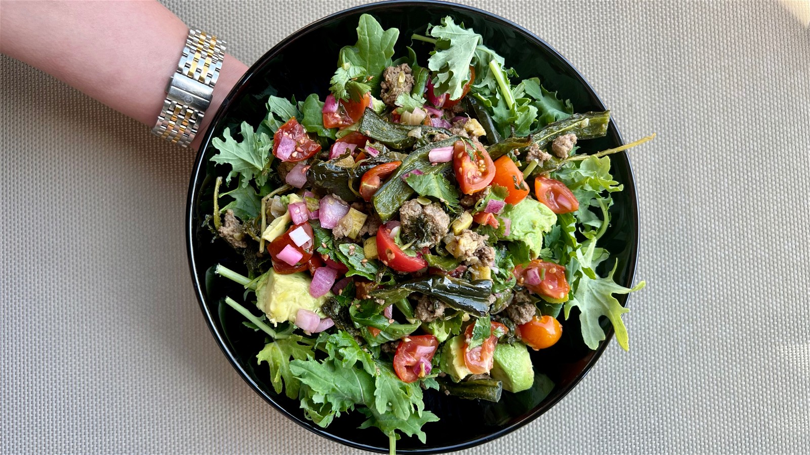 Image of Stuffed Poblano Pepper Salad