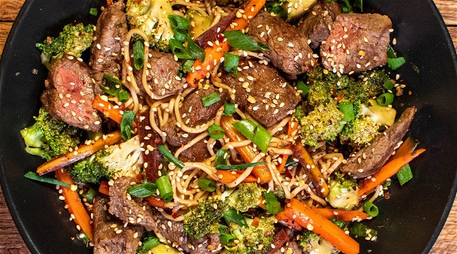 Image of Mongolian Beef Noodle Stir Fry
