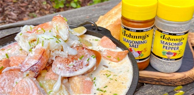 Image of Salmon Chowder w/ Kielbasa & Dungeness Crab