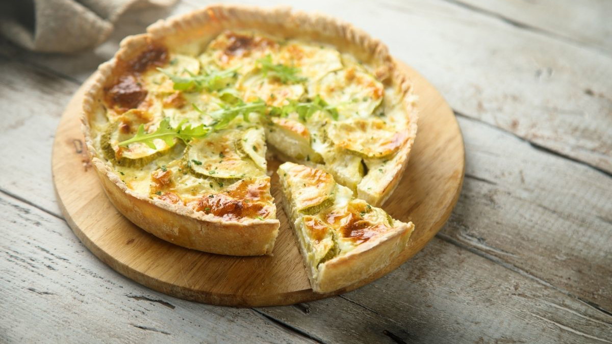 Image of Easy Zucchini Almond Quiche