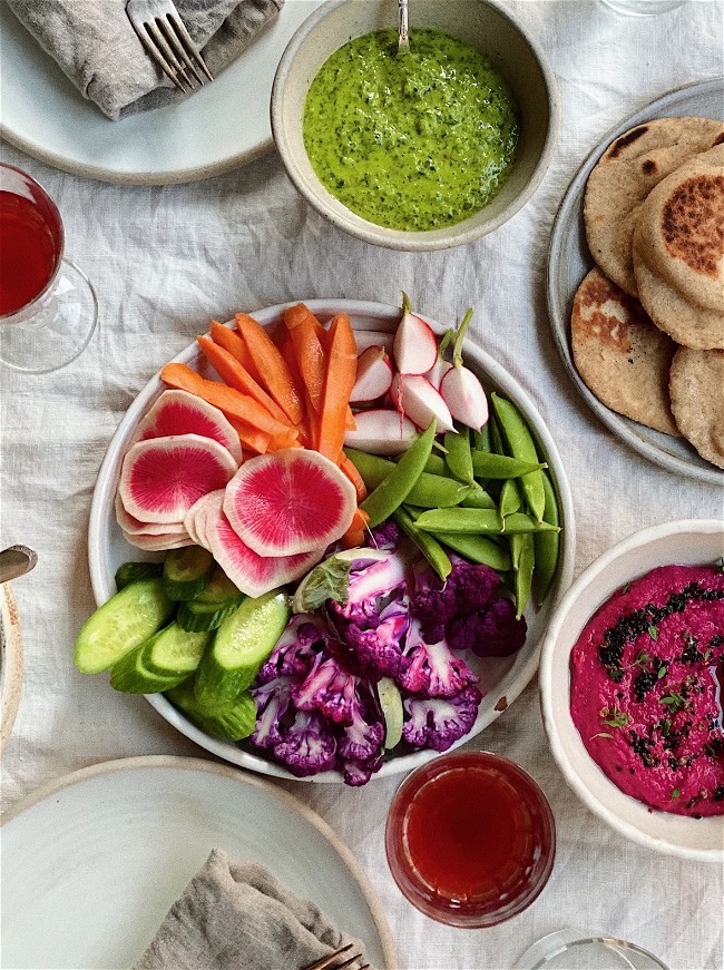 Image of Summer Dip Trio & Crudités