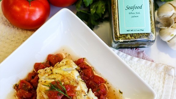 Image of Baked Cod with Tomatoes