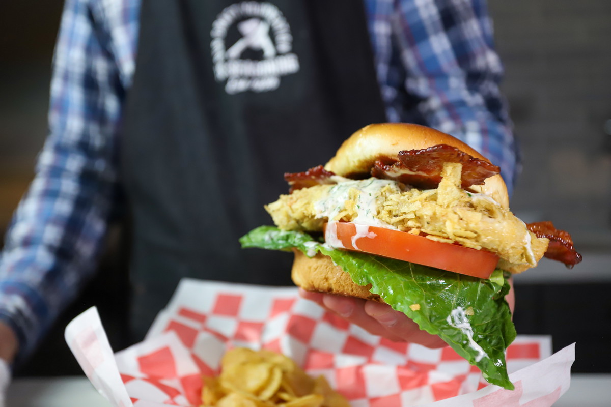 Dill Pickle Chip Crusted Chicken Sandwich