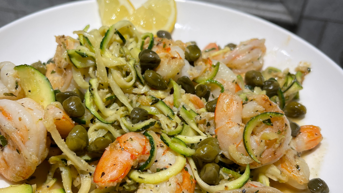 Shrimp Piccata Spaghetti