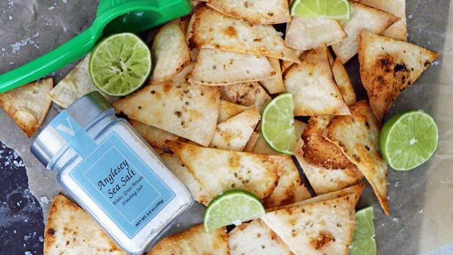 Image of Baked Lime Tortilla Chips with Anglesey Sea Salt