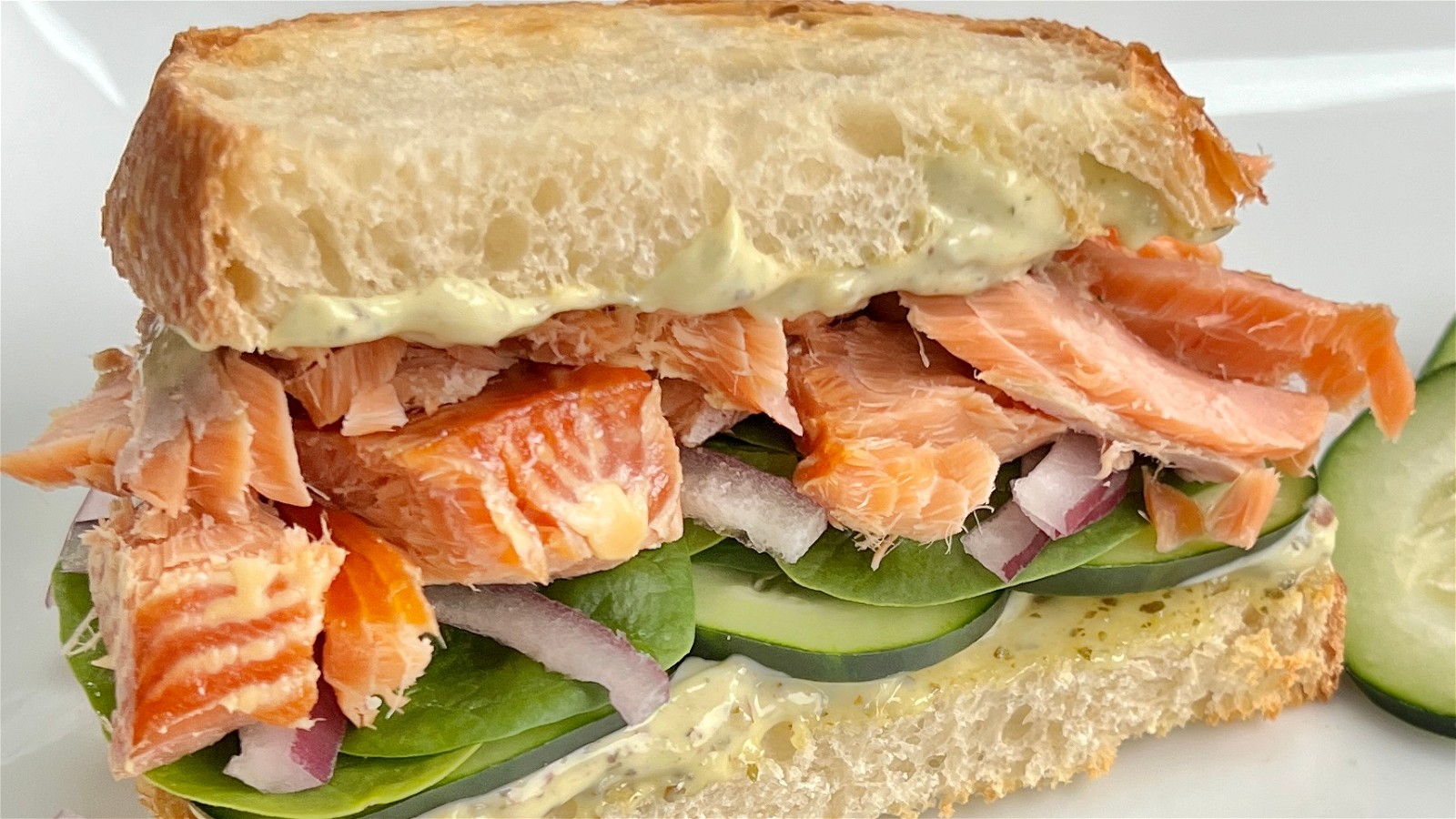 Image of Smoked Salmon Pesto Sandwich