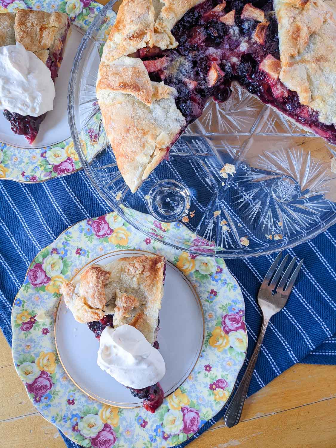 Bumbleberry Galette with Apricot Cream