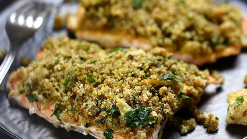 Image of SALMON GRATIN WITH MUSTARD & HERBS