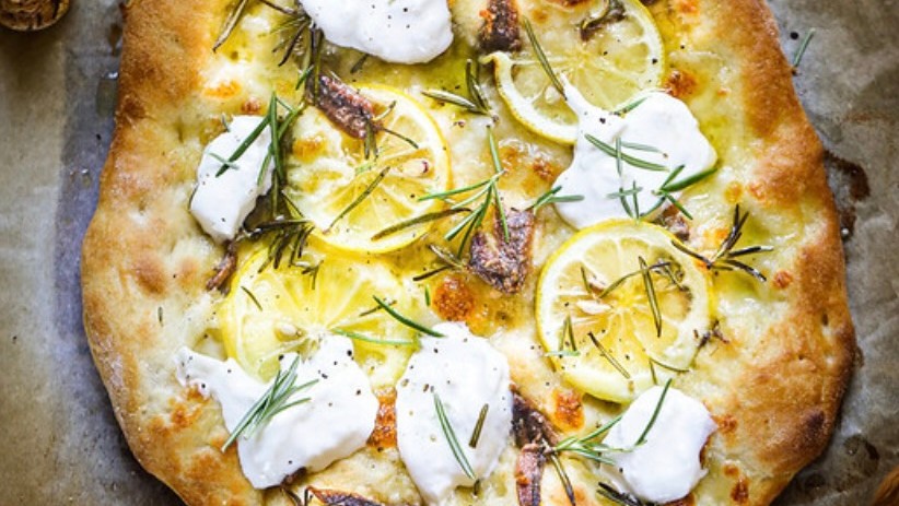 Image of PIZZA WITH LEMON & BURRATA