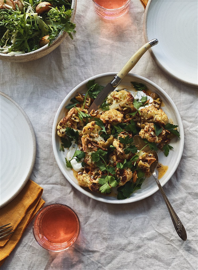 Image of Roasted Cauliflower with Garlic Chili & Olives