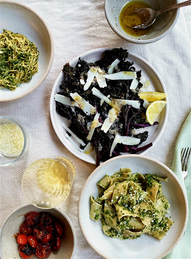 Image of Rapini with Lemon, Anchovy & Shaved Parmesan