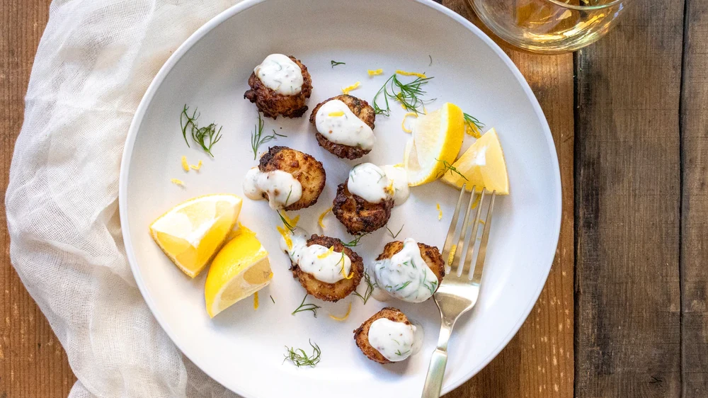 Image of Air Fried Lemon Dill Scallops