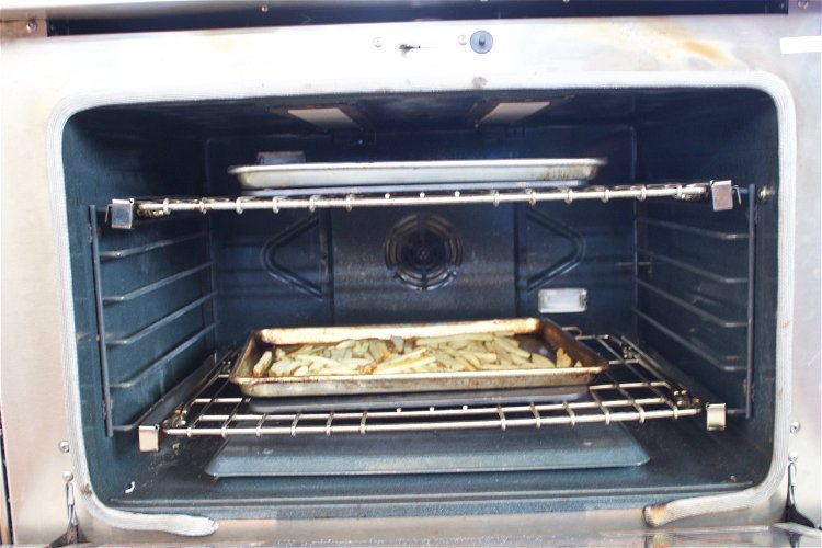 Image of Spread onto a cookie/sheet tray and place in hot oven...