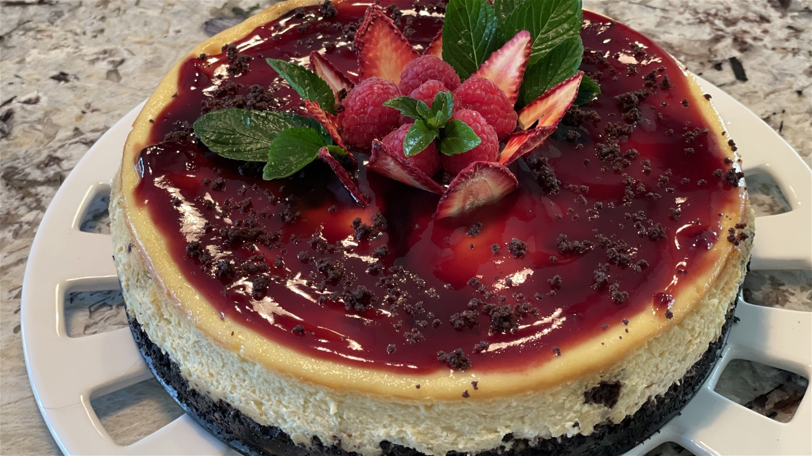 Image of Raspberry Brownie Cheesecake