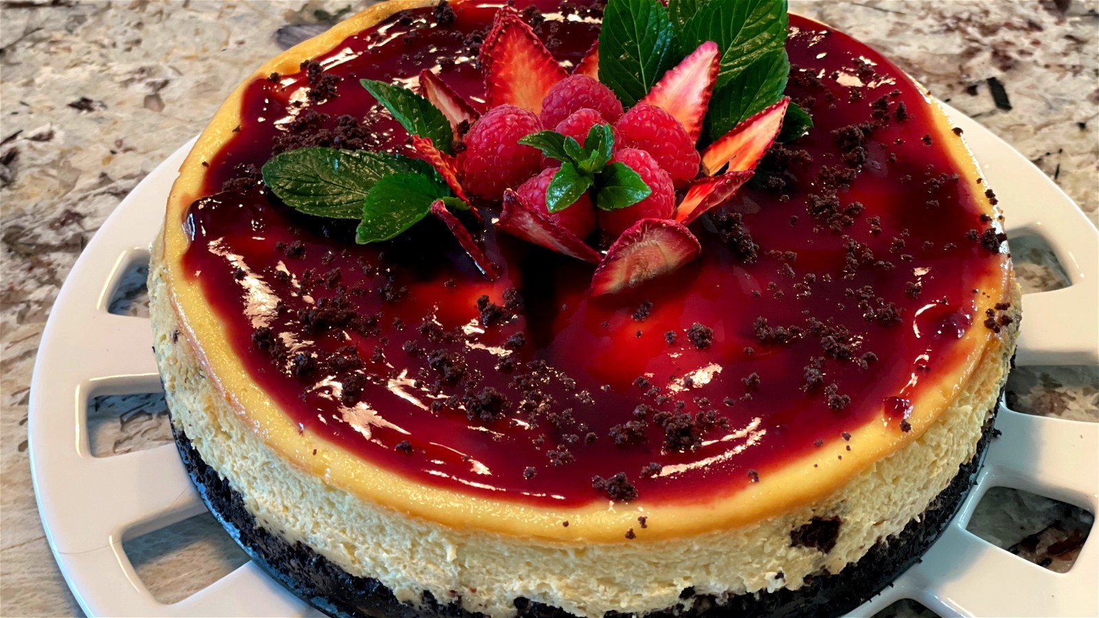 Image of Raspberry Brownie Cheesecake 