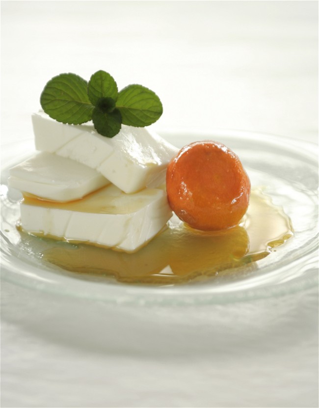 Image of Mastiha Panna Cotta with Preserved Chios Mandarin in Syrup