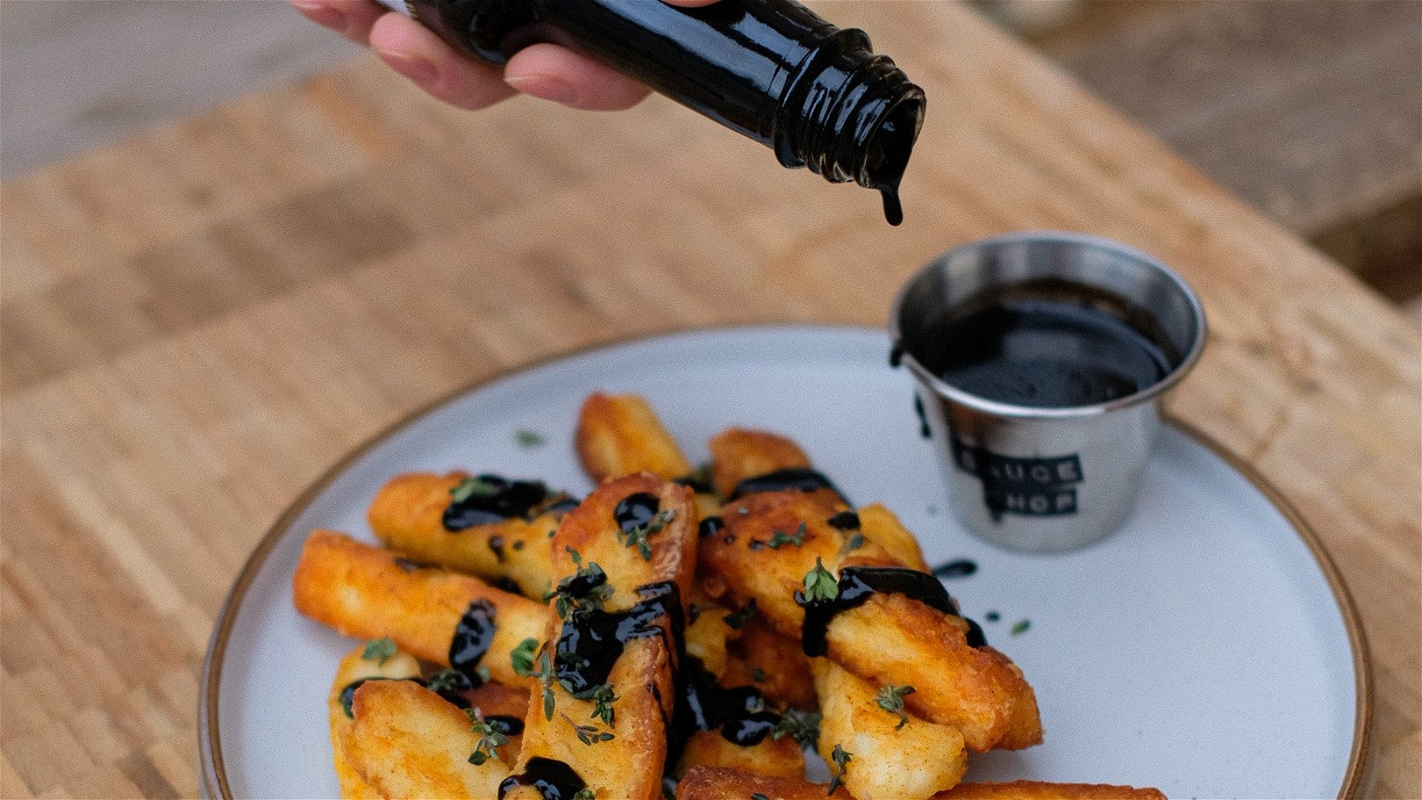 Image of Crispy Halloumi Fries Drizzled with Holy Fire Hot Honey 