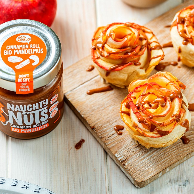 Image of Apfelrosen-Muffins mit Cinnamon Roll