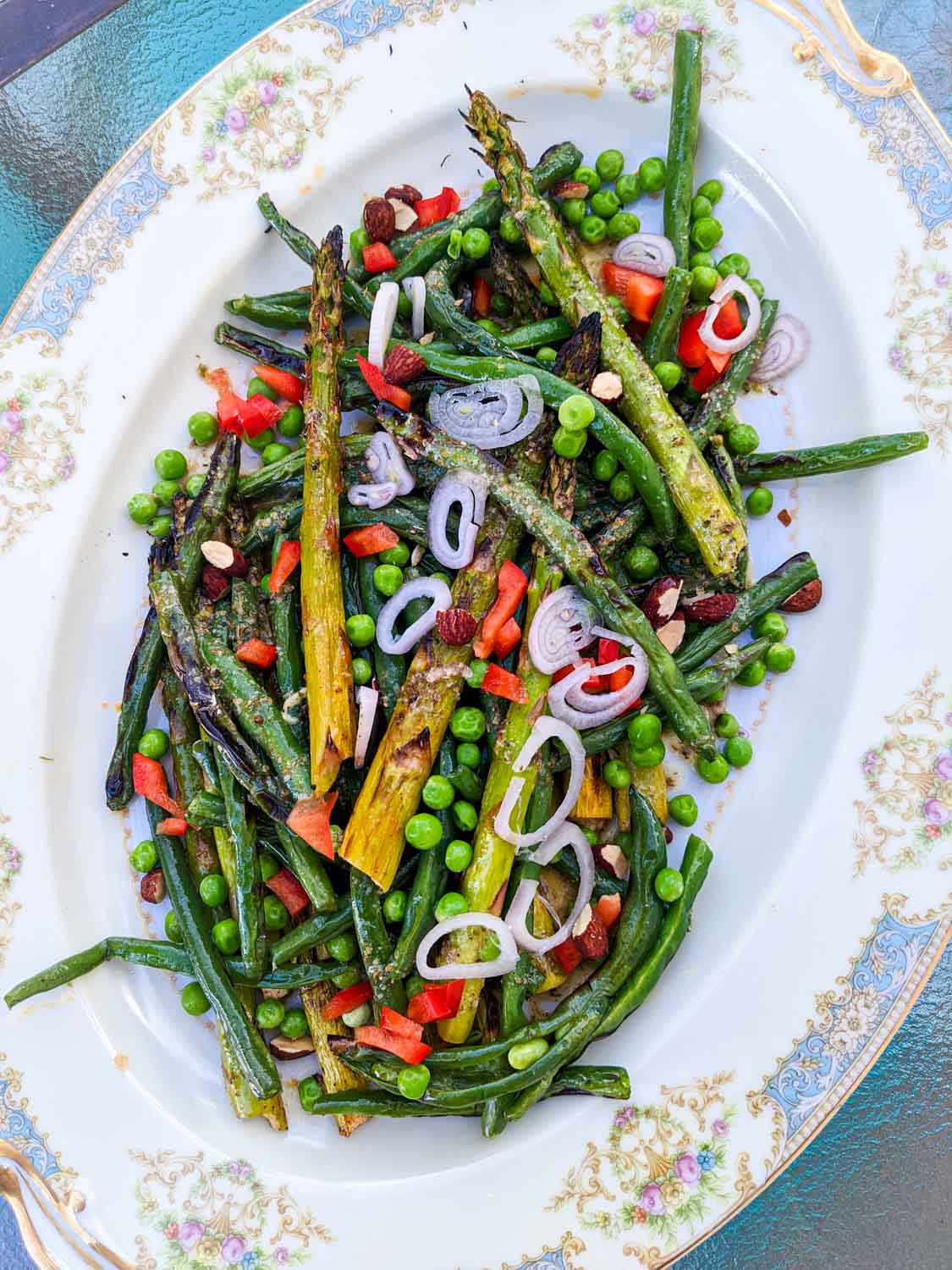 Roasted Asparagus and Green Bean Salad