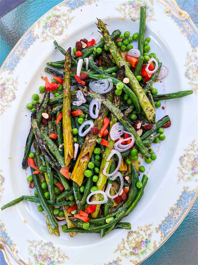 Image of Roasted Asparagus and Green Bean Salad