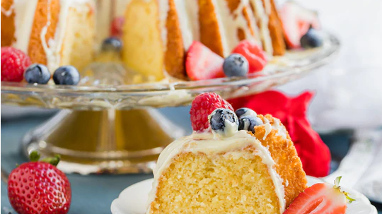 Image of Red, White & Blue Low Carb Bundt Cake