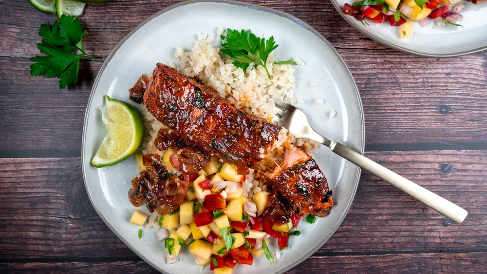 Image of Cilantro Lime Salmon with Mango Salsa