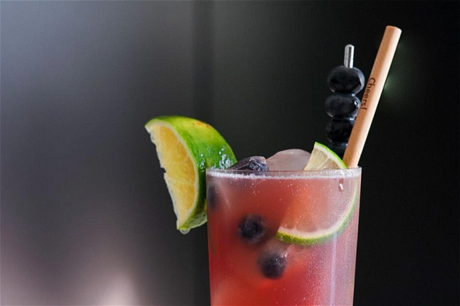 Image of Blueberry Collins Cocktail