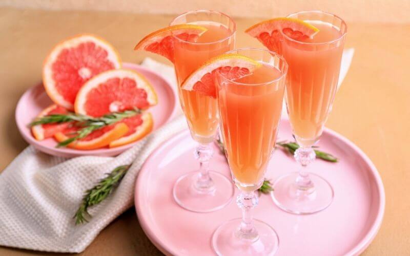 Grapefruit Basil Mimosa
