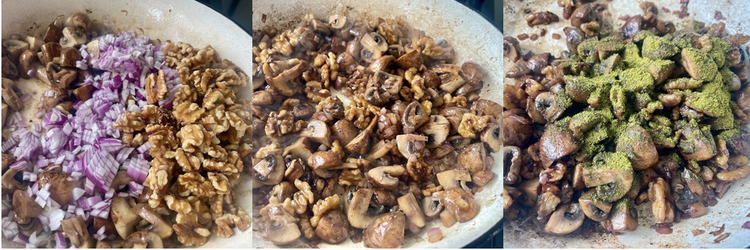 Image of When ready, turn the heat off and deglaze the pan with sherry vinegar, scraping up any browned bits with a silicon spatula.