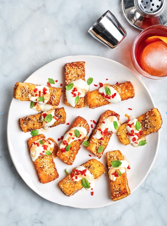 Image of Halloumi Fries with Dukkah, Yoghurt and Pomegranate Molasses