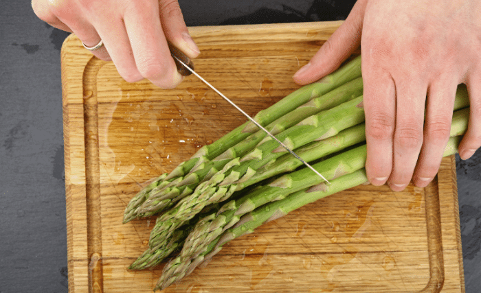 Image of  After that we can move on to preparing the asparagus....