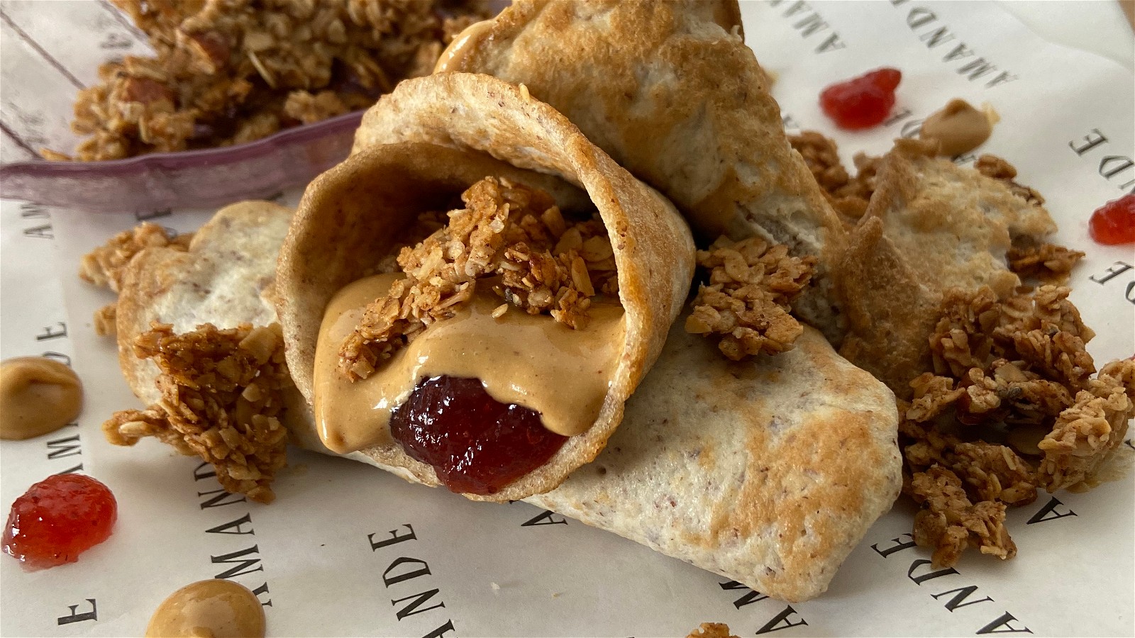 Image of Peanut Butter and Jelly Crunchy Rolls 
