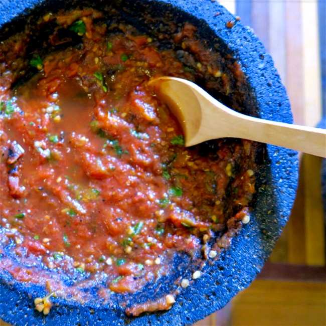 Image of smoky roasted salsa