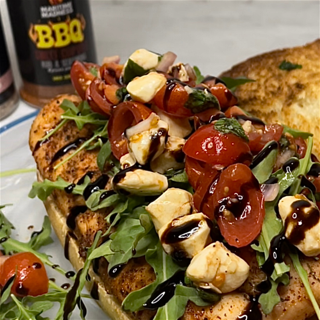 Image of Smoked Chicken Caprese Sandwiches