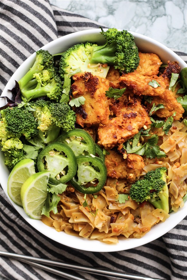 Image of Peanut Tempeh Pad Thai by Plantbasedrd