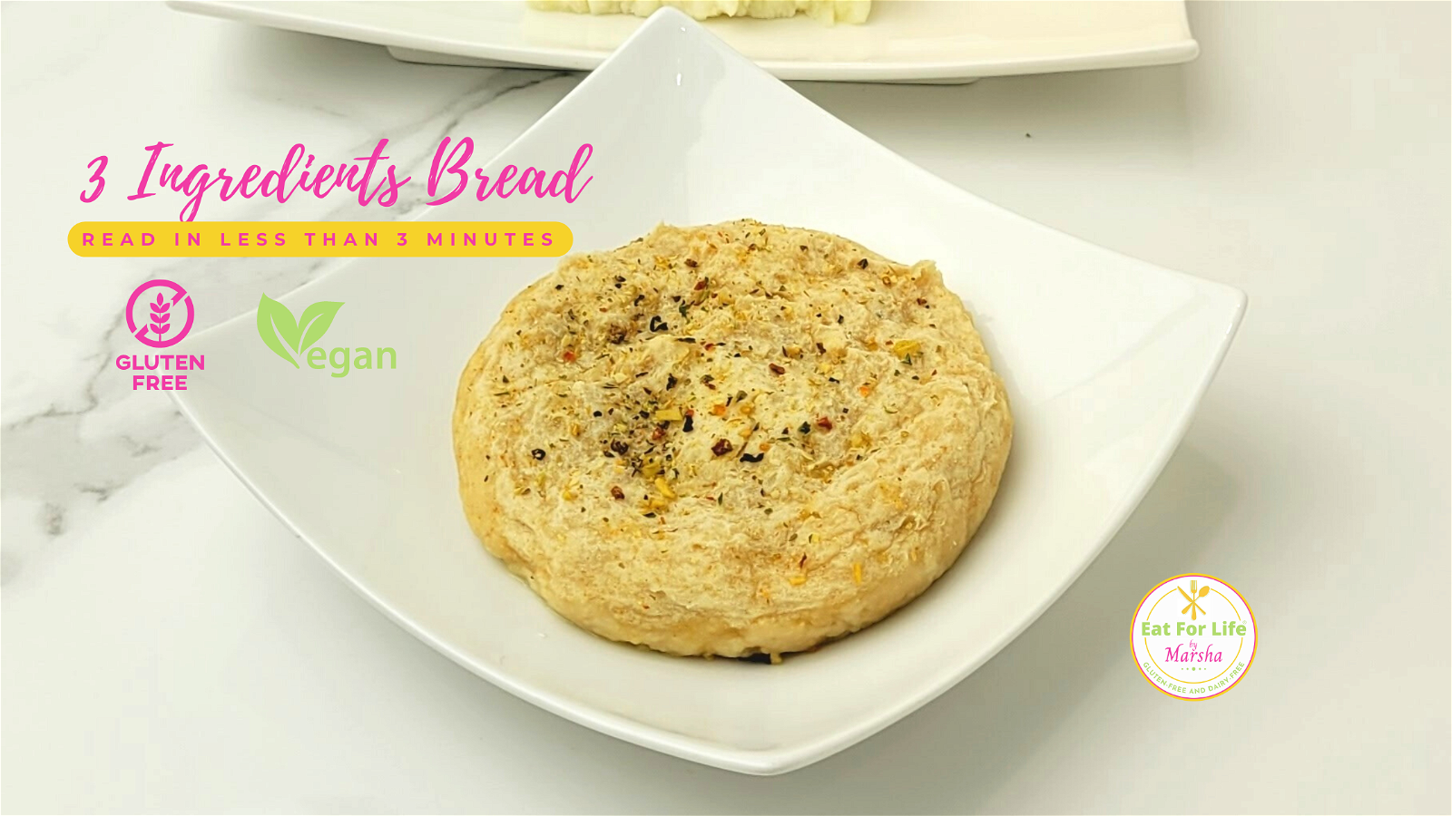 Image of 3 Ingredients Vegan Bread