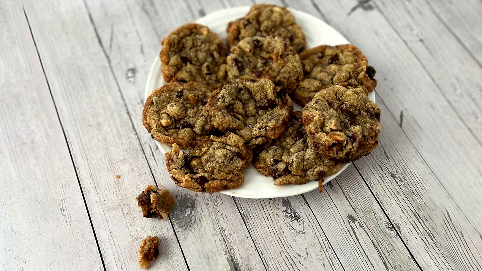 Tahini Chocolate Chip Walnut Cookies with Flax Egg Substitute
