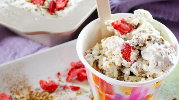 Image of No-Churn Sweet Seed Strawberry Ice Cream