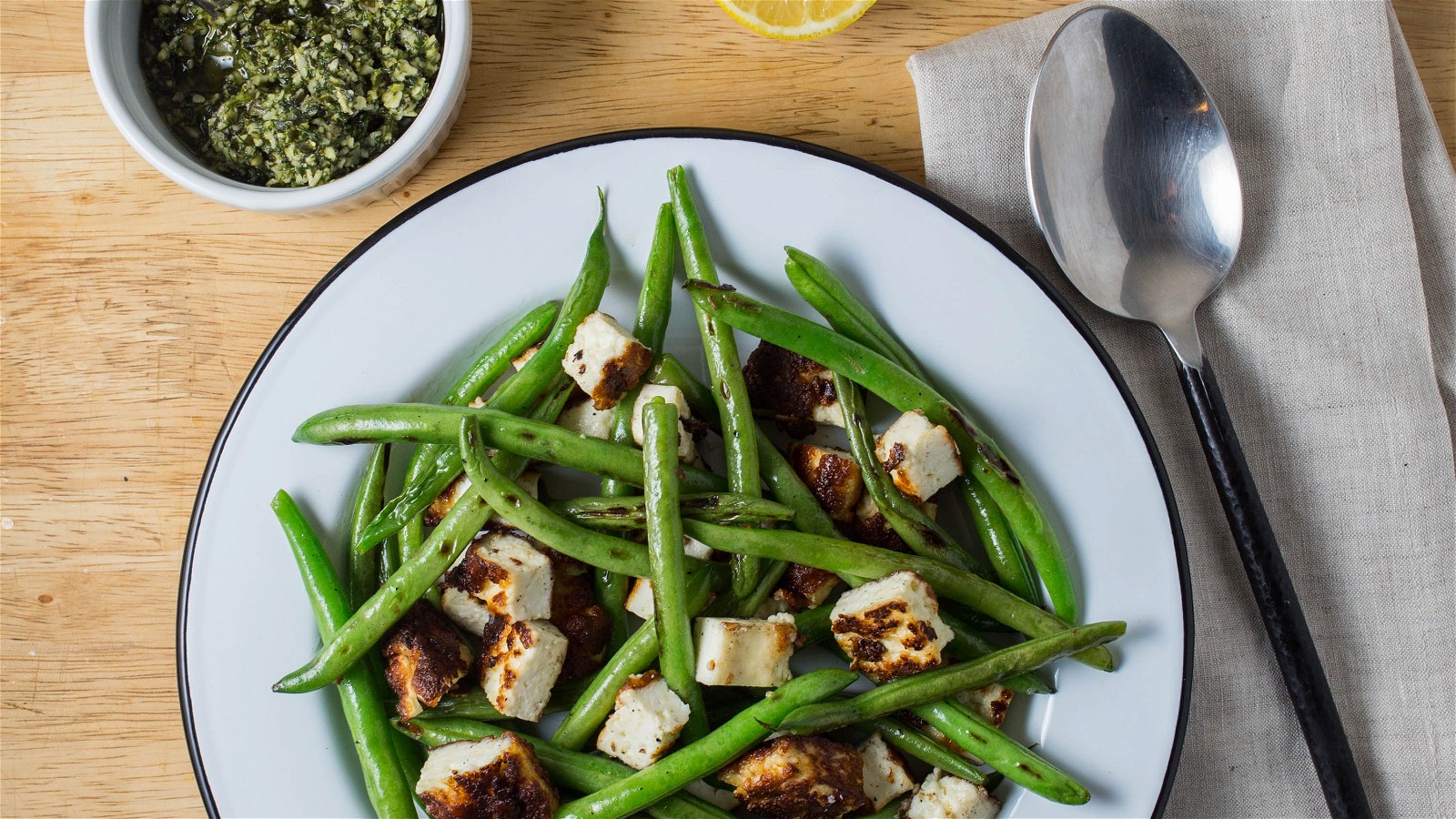 Image of Pan-Fried Paneer & Green Beans