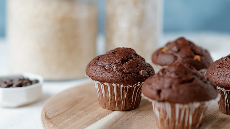 Image of Cacao Banana Muffins Recipe