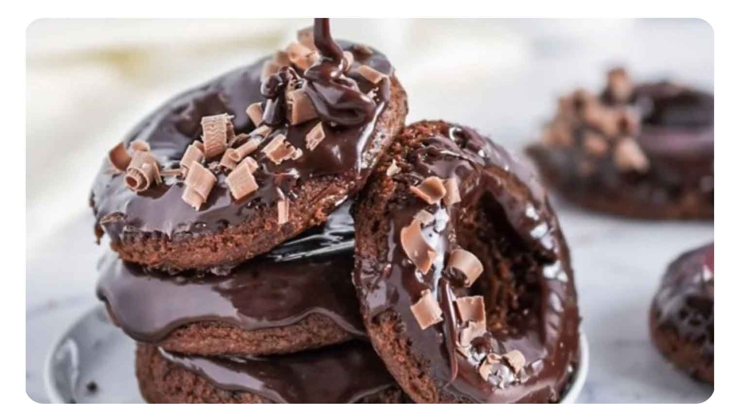 Image of Chocolate Orange Doughnuts with Chocolate Ganache