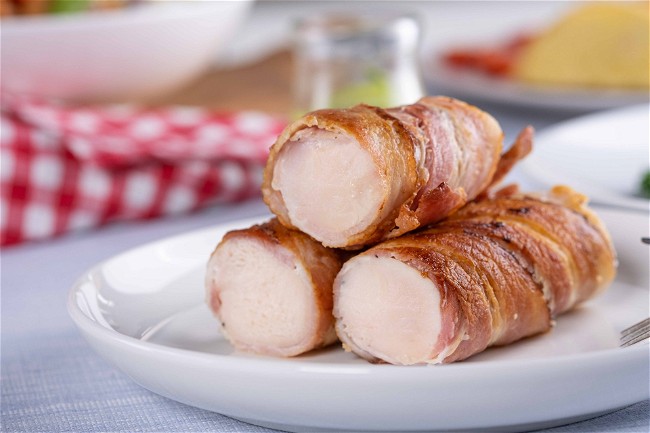 Image of Sous Vide Chicken Bacon Rolls