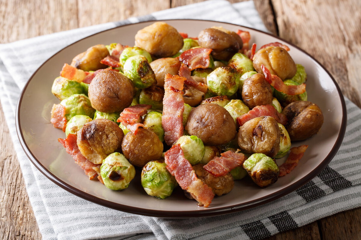 Sprouts with Bacon & Chestnuts