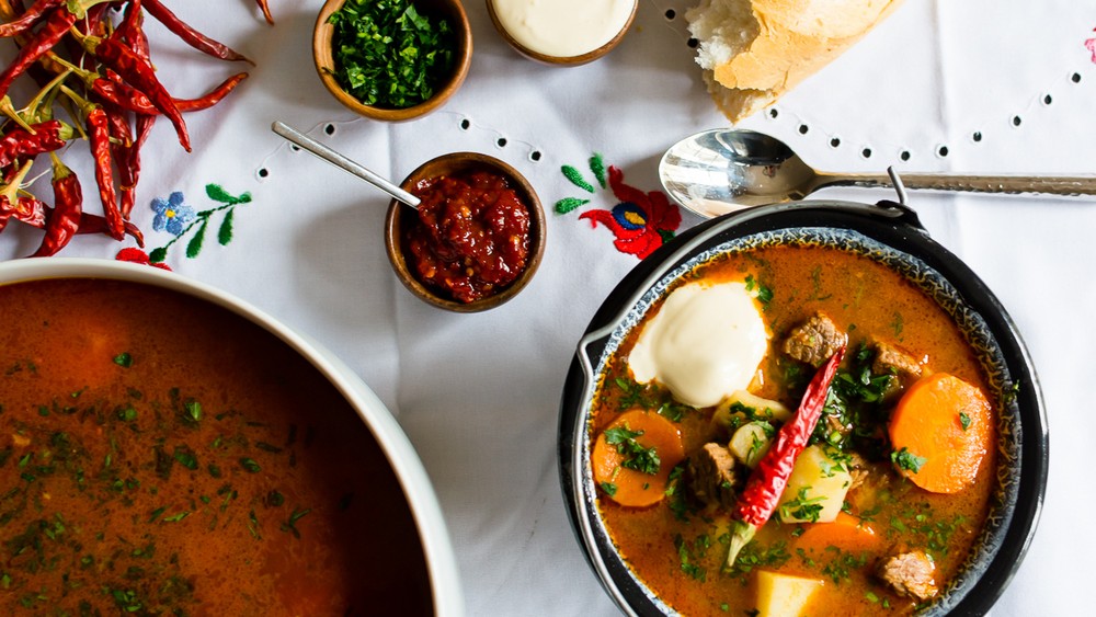 Image of Traditional Hungarian Goulash - Gulyásleves