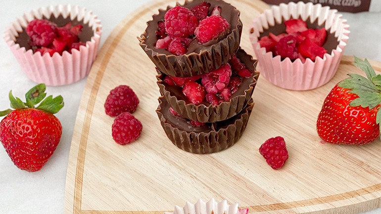 Image of Dark Chocolate Cacao Cups Recipe