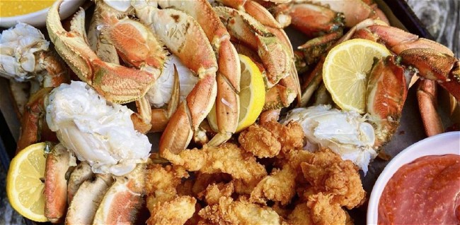 Image of SURF & SURF: Boiled Crab Legs & Fried Cockle Clams
