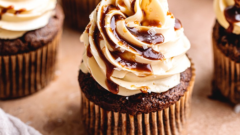 Image of Salted Caramel Chocolate Cupcakes Recipe
