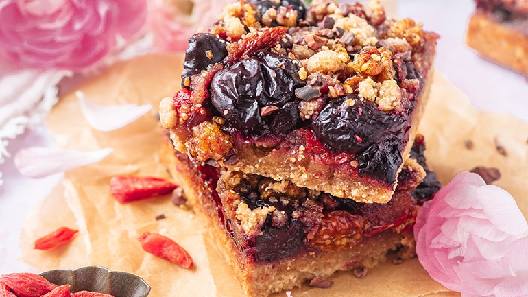 Image of Super Berry & Cherry Squares Recipe