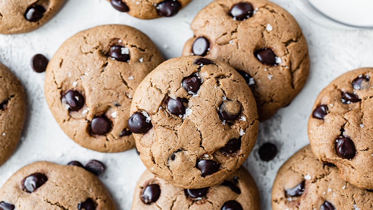Image of Chickpea Flour Chocolate Chip Cookies Recipe