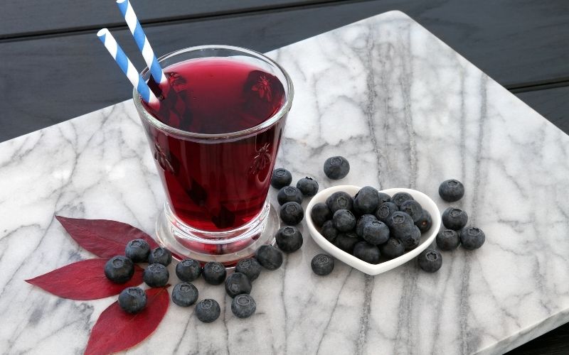 Skinny Sparkling Blueberry Mojito